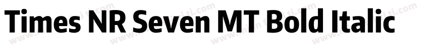 Times NR Seven MT Bold Italic 商用须授权字体转换
